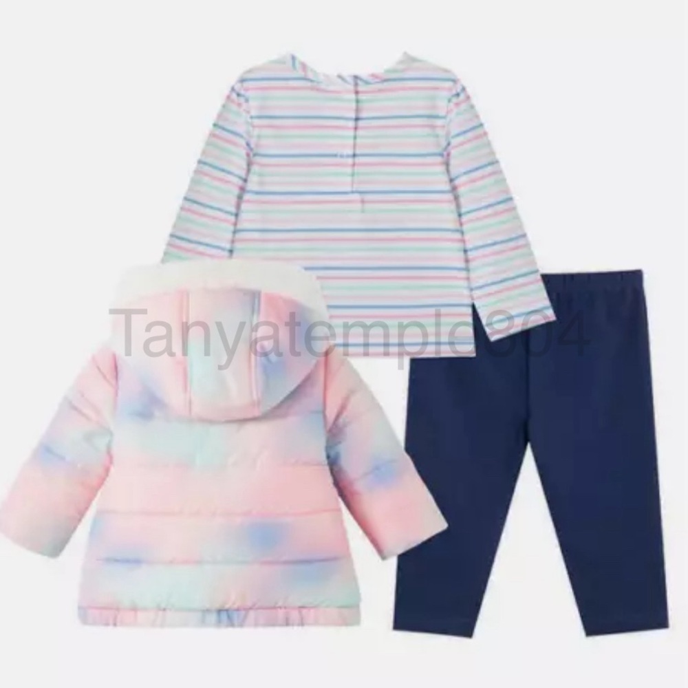 Kids Little me 3 piece outfit shirt pants jacket 4T - Picture 2 of 9